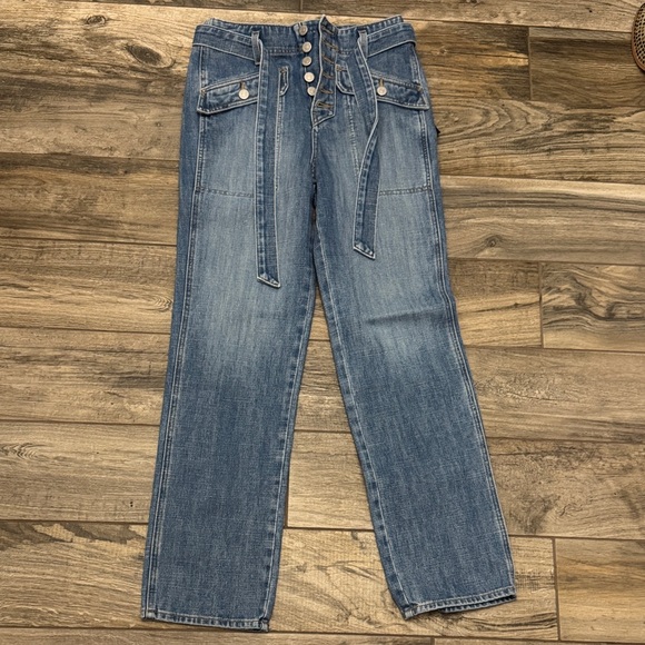 Veronica Beard Light Blue Straight Leg Jeans